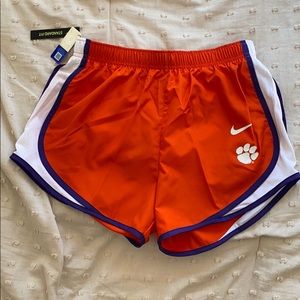 Orange Clemson Nike Running Shorts New w Tag